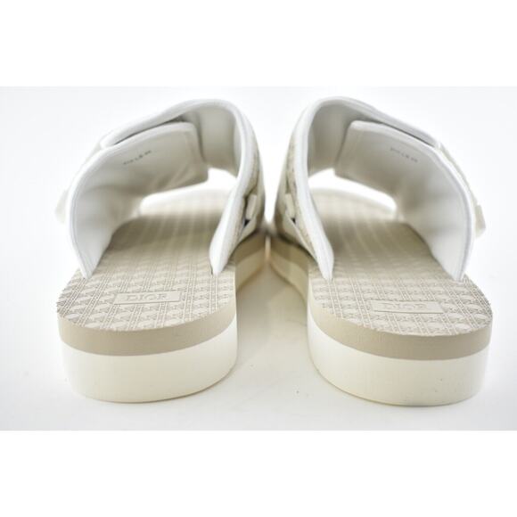 Dior Men Alpha Sandal White Beige Oblique Jacquard Logo Flat Slide Slip On 45 12 - Picture 11 of 12